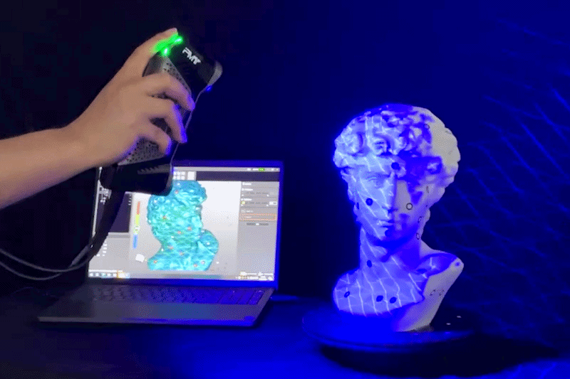 PMT SMARTSCAN交叉激光扫描模式用于复杂零件的快速全区域3D扫描