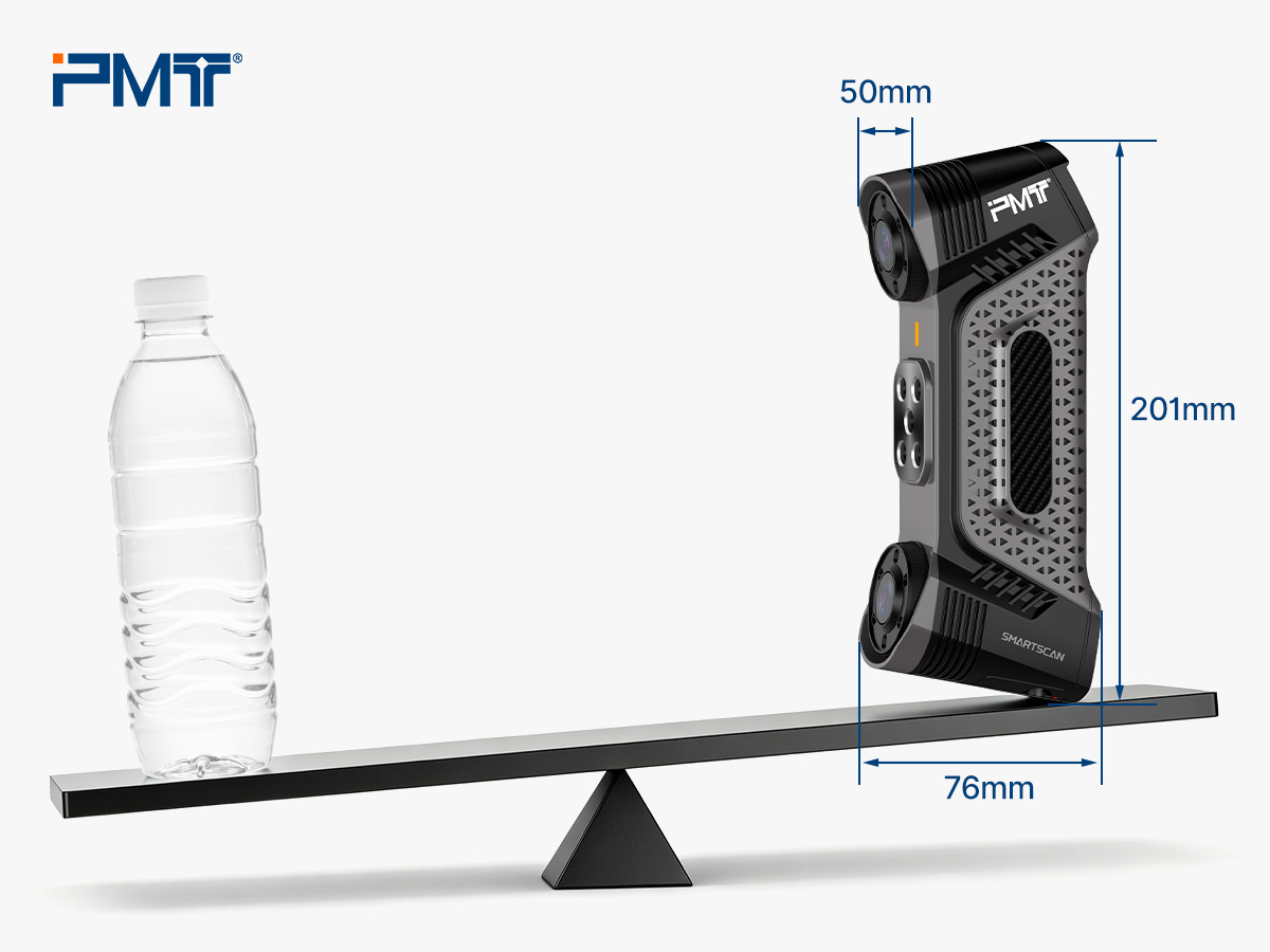 pmt smartscan手持式三维扫描仪轻量化机身展示图