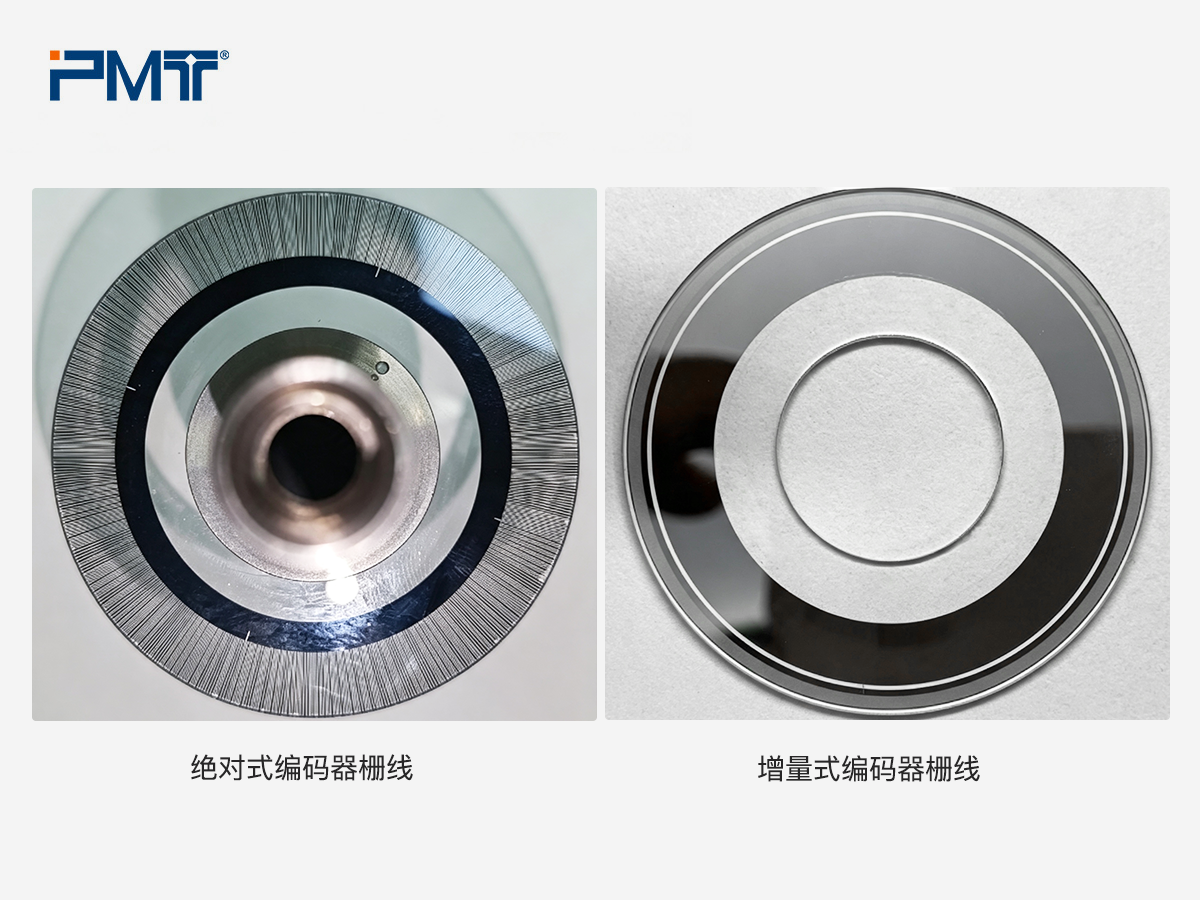 绝对式编码器与增量式编码器光栅结构对比展示