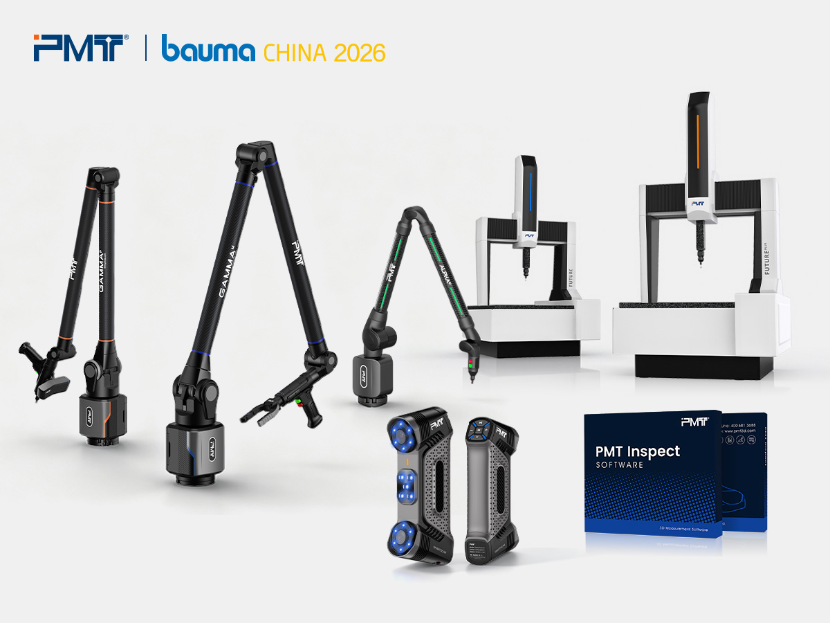 PMT派姆特GAMMA、ALPHA系列关节臂测量机,FUTURE系列桥式三坐标,手持式三维扫描仪及PMT INSPECT三维测量软件全产品线